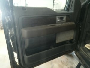 2009-2014 Ford F-150 Black Door Interior Trim Panel with Power Windows and Locks - Front, Left (Driver) (Used OEM)