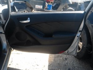2017-2018 Kia Forte Black Door Interior Trim Panel with Power Windows and Locks - Front, Right (Passenger) (Used OEM)
