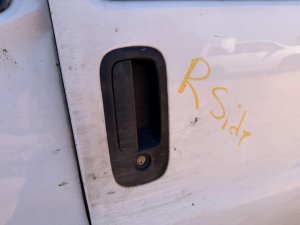 2010-2015 Chevrolet Express 2500 White Rear Exterior Door Handle - Right (Passenger) (Used OEM)