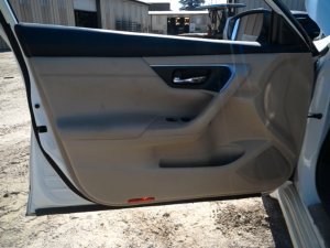 2013-2018 Nissan Altima Tan Door Interior Trim Panel with Power Windows and Locks - Front, Left (Driver) (Used OEM)