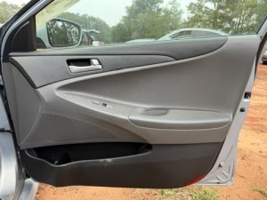 2011-2014 Hyundai Sonata Gray Door Interior Trim Panel with Power Windows and Locks - Front, Right (Passenger) (Used OEM)