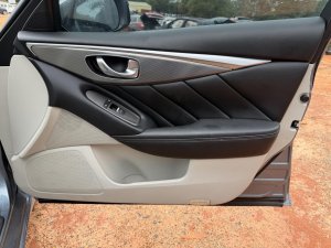 2014-2017 INFINITI Q50 Black Door Interior Trim Panel - Front, Right (Passenger) (Used OEM)