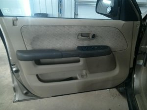 2005-2006 Honda CR-V Tan Door Interior Trim Panel with Power Windows and Locks - Front, Left (Driver) (Used OEM)