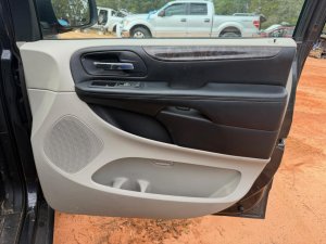 2011-2020 Dodge Grand Caravan Black Door Interior Trim Panel with Power Windows and Locks - Front, Right (Passenger) (Used OEM)