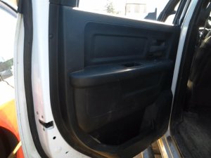 2019-2024 Ram 3500 Black Door Interior Trim Panel with Power Windows and Locks - Rear, Right (Passenger) (Used OEM)