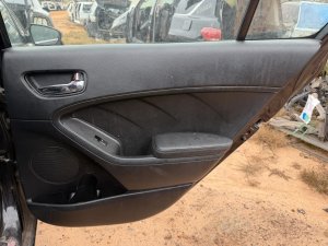 2014-2016 Kia Forte Black Door Interior Trim Panel with Power Windows and Locks - Rear, Left (Driver) (Used OEM)