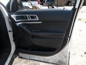 2011-2012 Ford Explorer Black Door Interior Trim Panel with Power Windows and Locks - Front, Right (Passenger) (Used OEM)