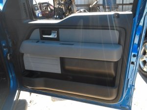 2009-2014 Ford F-150 Gray Power Door Interior Trim Panel - Front, Left (Driver) (Used OEM)