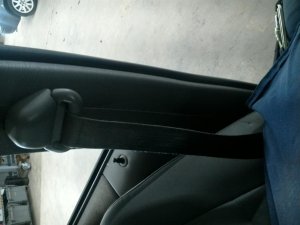 2002-2007 Jeep Liberty Gray Seat Belt Assembly - Front, Left (Driver) (Used OEM)
