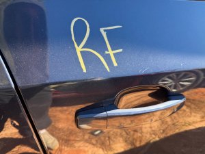2011-2017 Buick Regal Orange Painted Exterior Door Handle - Left (Driver) (Used OEM)