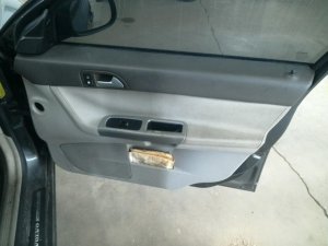 2004-2007 Volvo S40 Gray Door Interior Trim Panel with Power Windows and Locks - Front, Right (Passenger) (Used OEM)