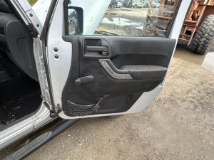 2011-2018 Jeep Wrangler Black Door Interior Trim Panel - Front, Right (Passenger) (Used OEM)
