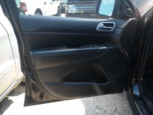 2011-2021 Jeep Grand Cherokee Black Door Interior Trim Panel with Power Windows and Locks - Front, Left (Driver) (Used OEM)