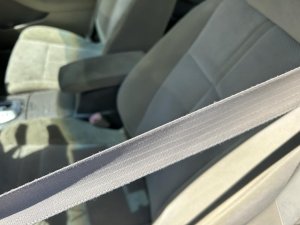 2007-2008 Nissan Altima Black Seat Belt Assembly with Pretensioner - Front, Left (Driver) (Used OEM)