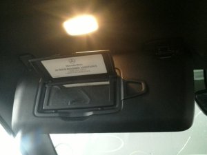 2015-2020 Mercedes-Benz GLA250 Black Sun Visor with Illuminated Vanity Mirror - Left (Driver) (Used OEM)