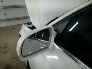 2010-2016 Audi A4 Silver Power Door/Side View Mirror - Left (Driver) (Used OEM)