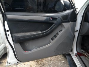 2003-2009 Toyota 4Runner Gray Door Interior Trim Panel with Power Windows and Locks - Front, Left (Driver) (Used OEM)