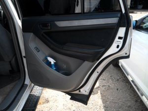 2003-2009 Toyota 4Runner Gray Door Interior Trim Panel with Power Windows and Locks - Rear (Used OEM)