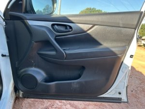 2017-2022 Nissan Rogue Sport Black Door Interior Trim Panel with Power Windows and Locks - Front, Right (Passenger) (Used OEM)