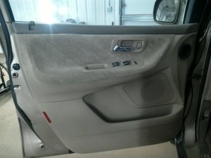2002-2004 Honda Odyssey Tan Door Interior Trim Panel with Power Windows and Locks - Front, Left (Driver) (Used OEM)