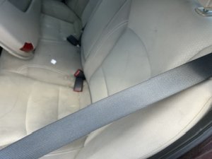 2011-2015 Kia Optima Black Seat Belt Assembly - Rear, Left (Driver) (Used OEM)