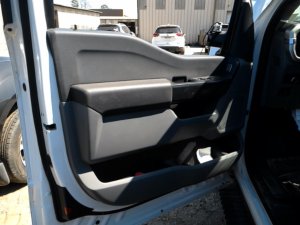 2021-2023 Ford F-150 Gray Door Interior Trim Panel with Power Windows and Locks - Front, Left (Driver) (Used OEM)