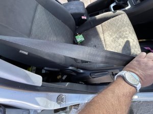 2013-2018 Volkswagen Tiguan Black Seat Belt Assembly with Pretensioner - Front, Right (Passenger) (Used OEM)