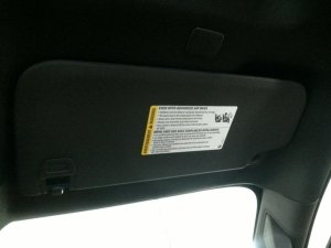 2020-2025 GMC Sierra 2500 HD Sun Visor without Vanity Light - Right (Passenger) (Used OEM)