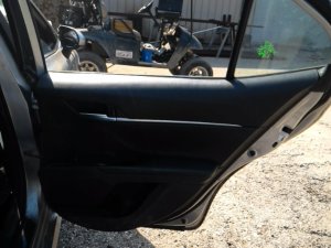 2018-2024 Toyota Camry Black Door Interior Trim Panel with Power Windows and Locks - Rear, Right (Passenger) (Used OEM)