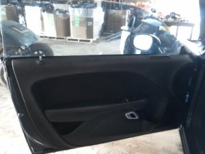 2015-2023 Dodge Challenger Black Door Interior Trim Panel with Power Windows and Locks - Front, Left (Driver) (Used OEM)