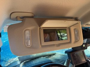 2015-2020 GMC Yukon Tan Sun Visor with Illuminated Vanity Mirror - Left (Driver) (Used OEM)