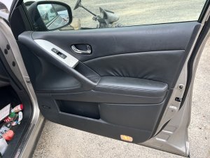 2009-2014 Nissan Murano Black Door Interior Trim Panel with Power Windows and Locks - Front, Right (Passenger) (Used OEM)