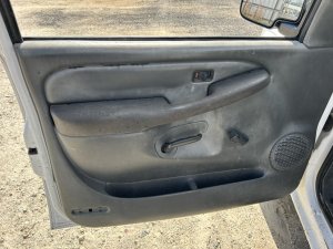 2003-2006 GMC Sierra 3500 Black Door Interior Trim Panel with Manual Windows - Front, Left (Driver) (Used OEM)
