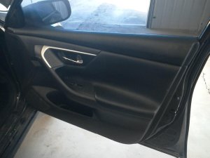 2016-2018 Nissan Altima Black Door Interior Trim Panel with Power Windows and Locks - Front, Right (Passenger) (Used OEM)