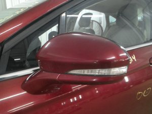 2013-2014 Ford Fusion Red Power Door/Side View Mirror - Left (Driver) (Used OEM)