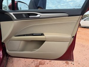 2013-2016 Ford Fusion Tan Door Interior Trim Panel - Front, Right (Passenger) (Used OEM)
