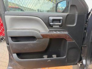 2015-2019 GMC Sierra 2500 HD Black Door Interior Trim Panel with Power Windows and Locks - Front, Left (Driver) (Used OEM)