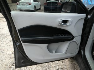 2017-2021 Jeep Compass Gray Door Interior Trim Panel with Power Windows and Locks - Front, Left (Driver) (Used OEM)