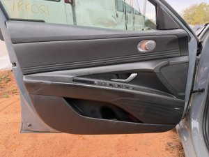 2021-2023 Hyundai Elantra Gray Door Interior Trim Panel with Power Windows and Locks - Front, Left (Driver) (Used OEM)