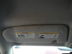 2010-2017 Jeep Compass Gray Sun Visor - Left (Driver) (Used OEM)