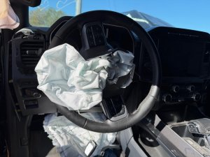 2022-2023 Ford F-150 Lightning Black Tilt Steering Column with Cruise and Radio Controls (Used OEM)