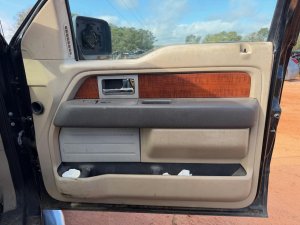 2009-2014 Ford F-150 Tan Door Interior Trim Panel with Power Windows and Locks - Front, Right (Passenger) (Used OEM)