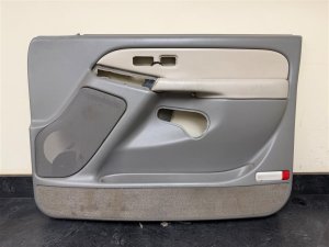2000-2006 GMC Yukon Gray Door Interior Trim Panel with Power Windows and Power Locks - Front, Right (Passenger) (Used OEM)