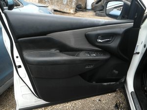 2015-2017 Nissan Murano Black Door Interior Trim Panel with Power Windows and Locks - Front, Left (Driver) (Used OEM)