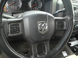 2011-2012 Ram 1500 Black Steering Wheel Air Bag - Left (Driver) (Used OEM)