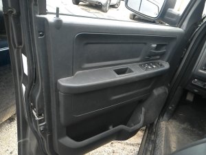 2011-2018 Ram 1500 Gray Power Window and Lock Door Interior Trim Panel - Front, Left (Driver) (Used OEM)