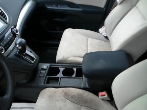 2015-2016 Honda CR-V Silver Floor Console Panel with Cloth Cover (Used OEM)