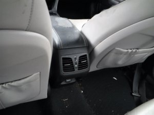 2015-2017 Hyundai Sonata Gray Front Floor Console Panel with Rear Air Vent (Used OEM)