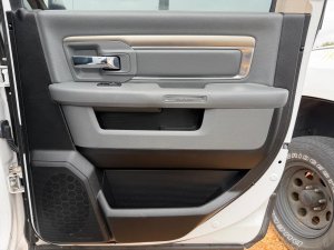 2013-2018 Ram 1500 Black Door Interior Trim Panel with Power Windows and Locks - Rear, Right (Passenger) (Used OEM)