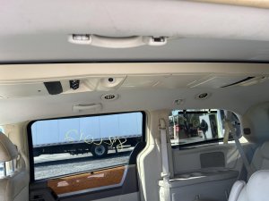 2008-2010 Dodge Grand Caravan Tan Roof Mounted Overhead Console Panel - Rear (Used OEM)